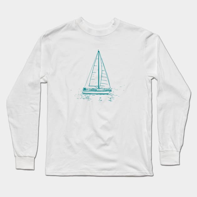 Sailing Gift For Sailors and Skippers Long Sleeve T-Shirt by Selknen 🔥